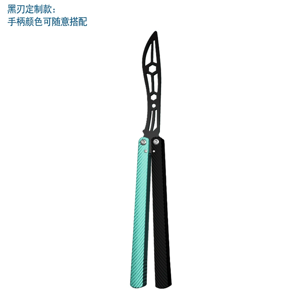 Black Star / Mixed Handles butterfly knife trainer