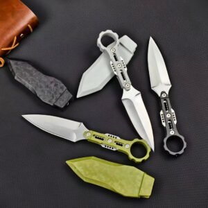 D2 Steel Ring-Handle Fixed Blade Knife - product view 2