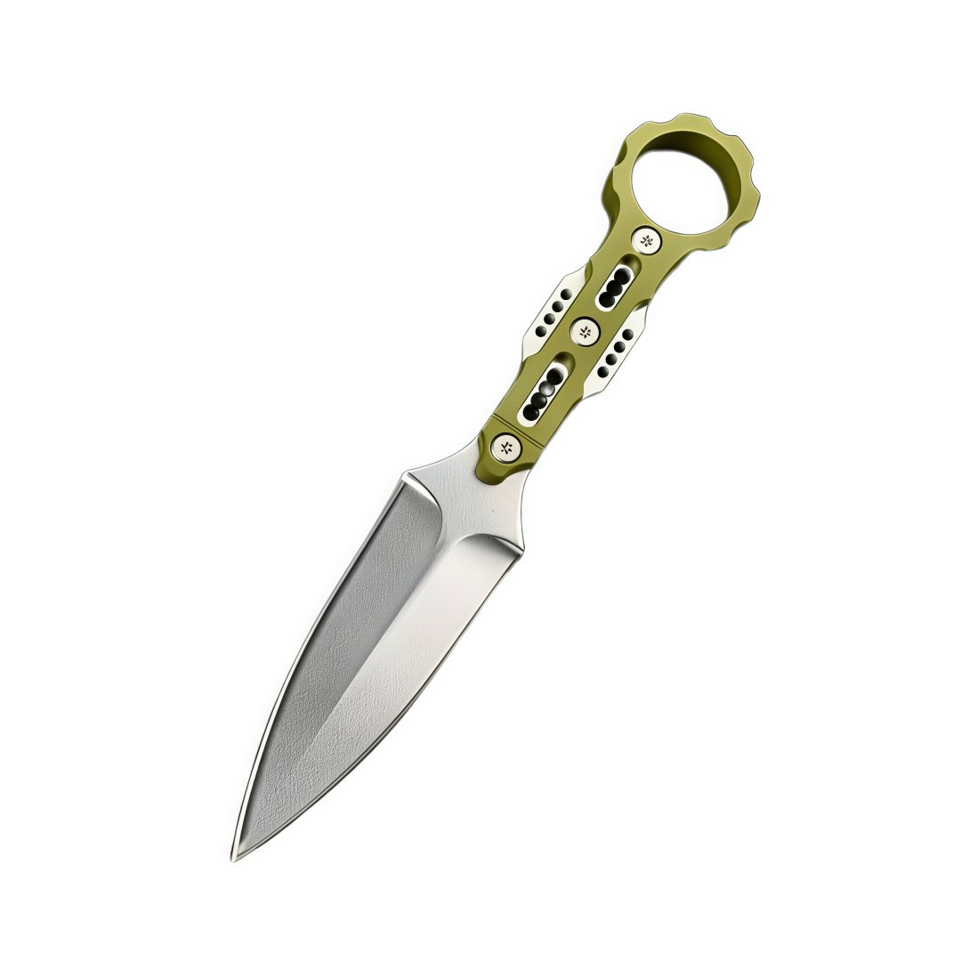 D2 Steel Ring-Handle Fixed Blade Knife - product view 5