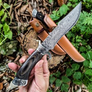 Damascus Steel Outdoor Fixed Blade Knife - product view 2