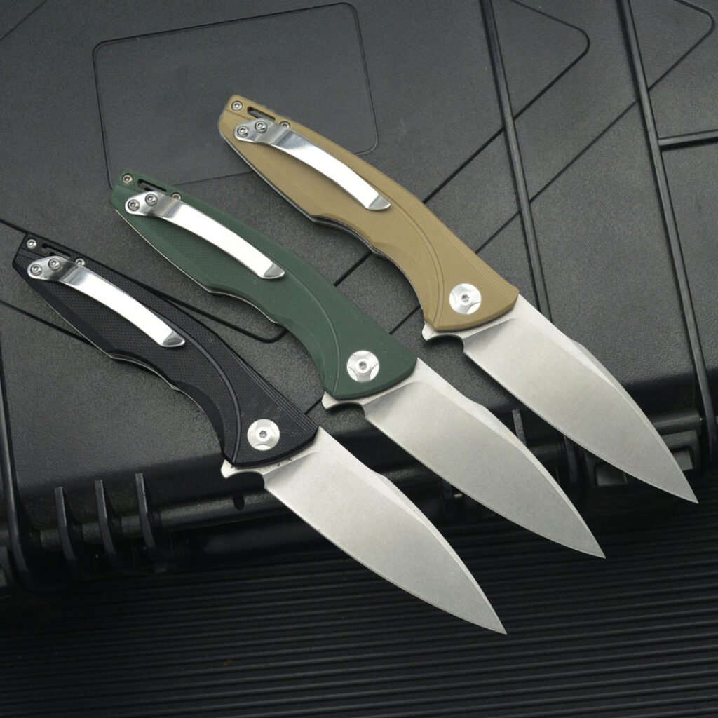 Ruisu D2 Steel Folding Knife with G10 Handle - product view 2