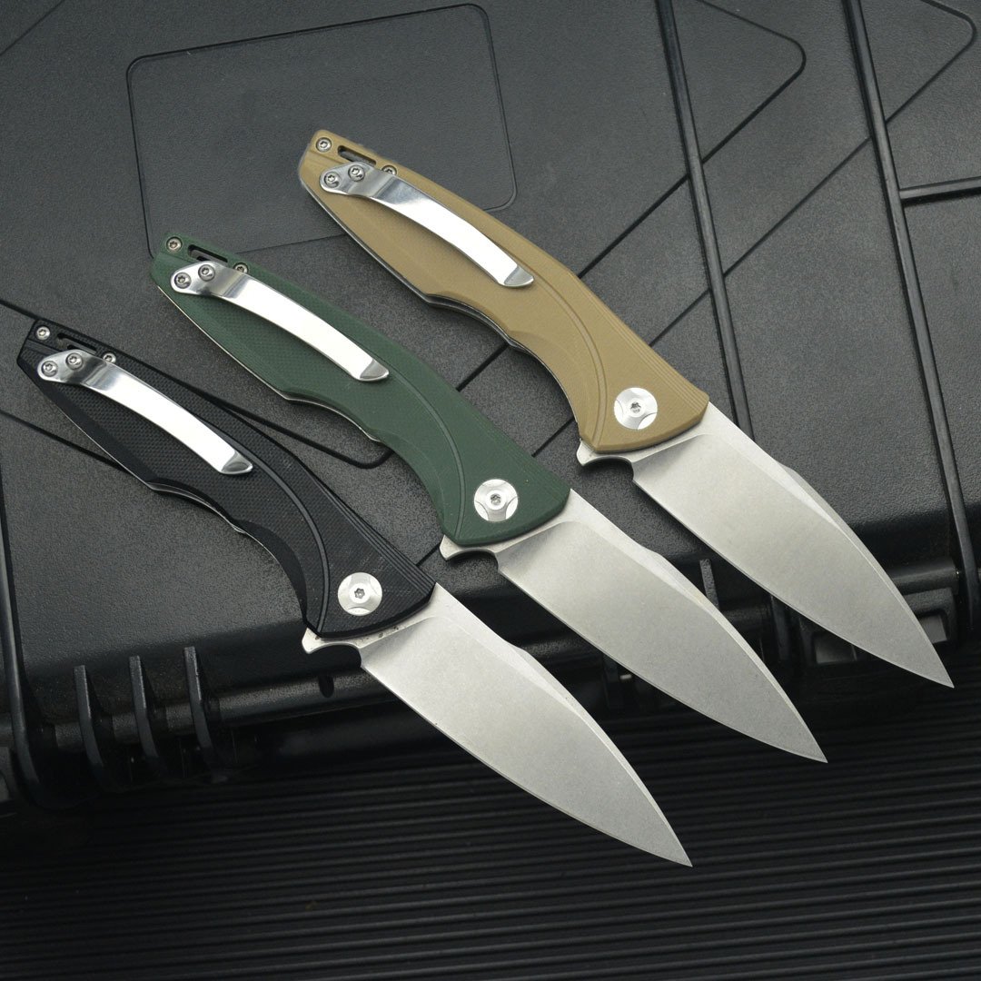 Ruisu D2 Steel Folding Knife with G10 Handle - product view 2