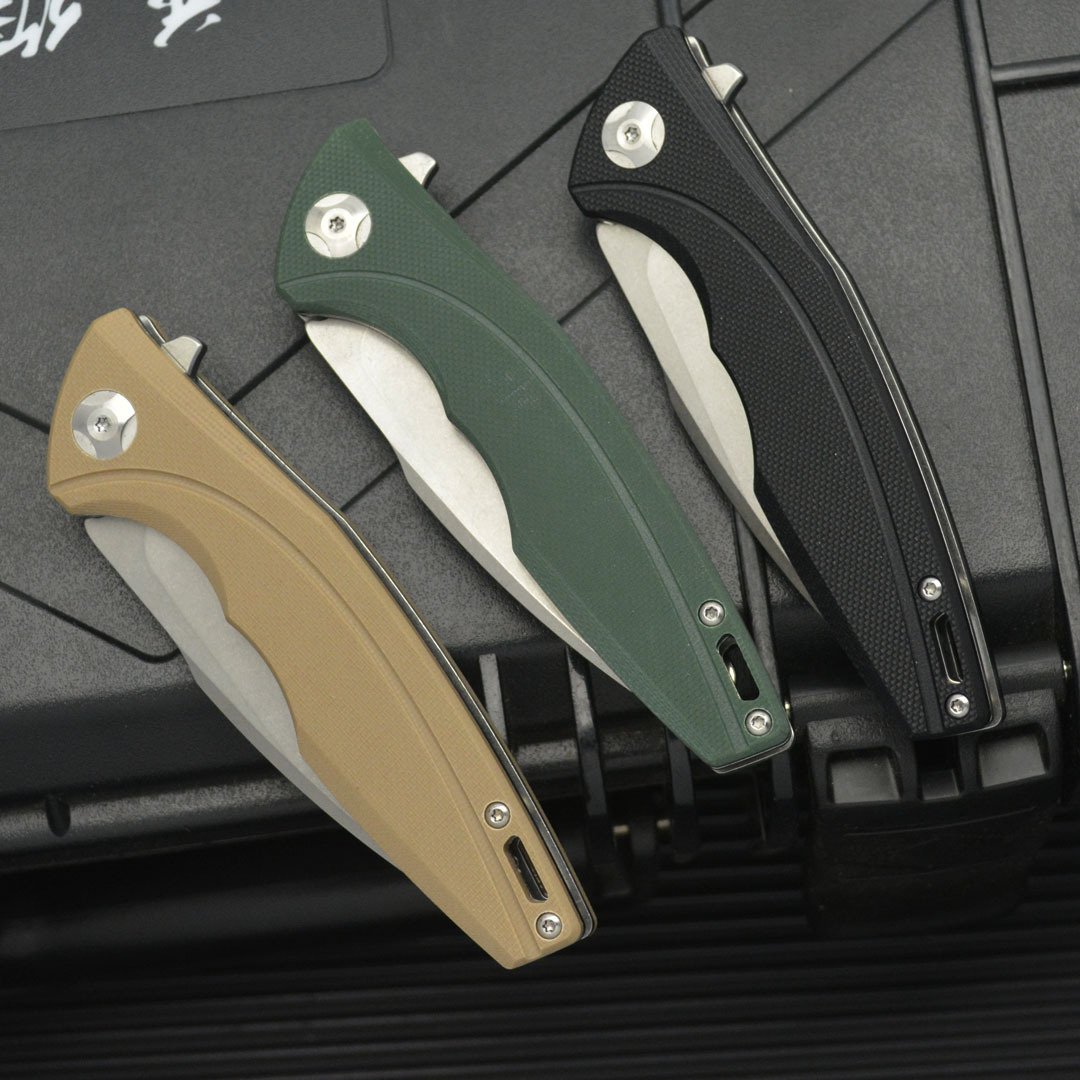 Ruisu D2 Steel Folding Knife with G10 Handle - product view 3