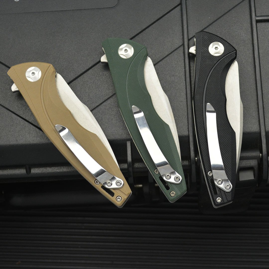 Ruisu D2 Steel Folding Knife with G10 Handle - product view 4