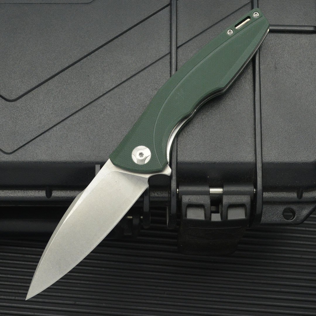 Ruisu D2 Steel Folding Knife with G10 Handle - Green