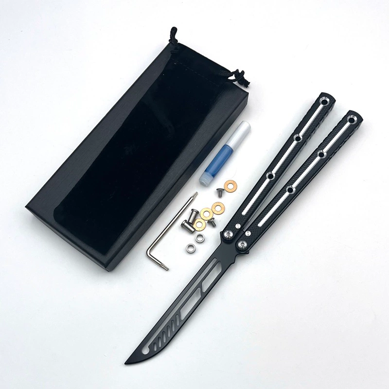 Black Handle / Black Blade Set butterfly knife trainer