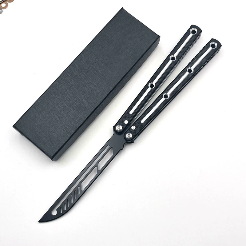 Black Handle / Black Blade butterfly knife trainer