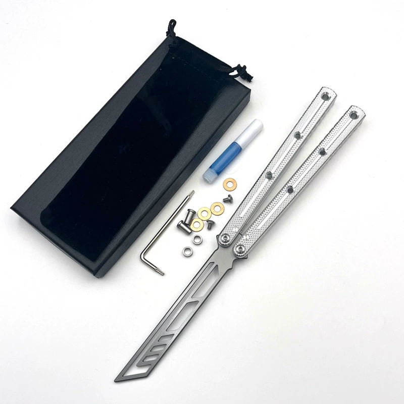 Silver Set butterfly knife trainer